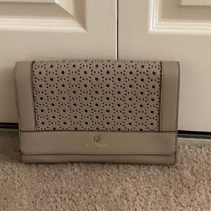 Kate Spade taupe crossbody.
